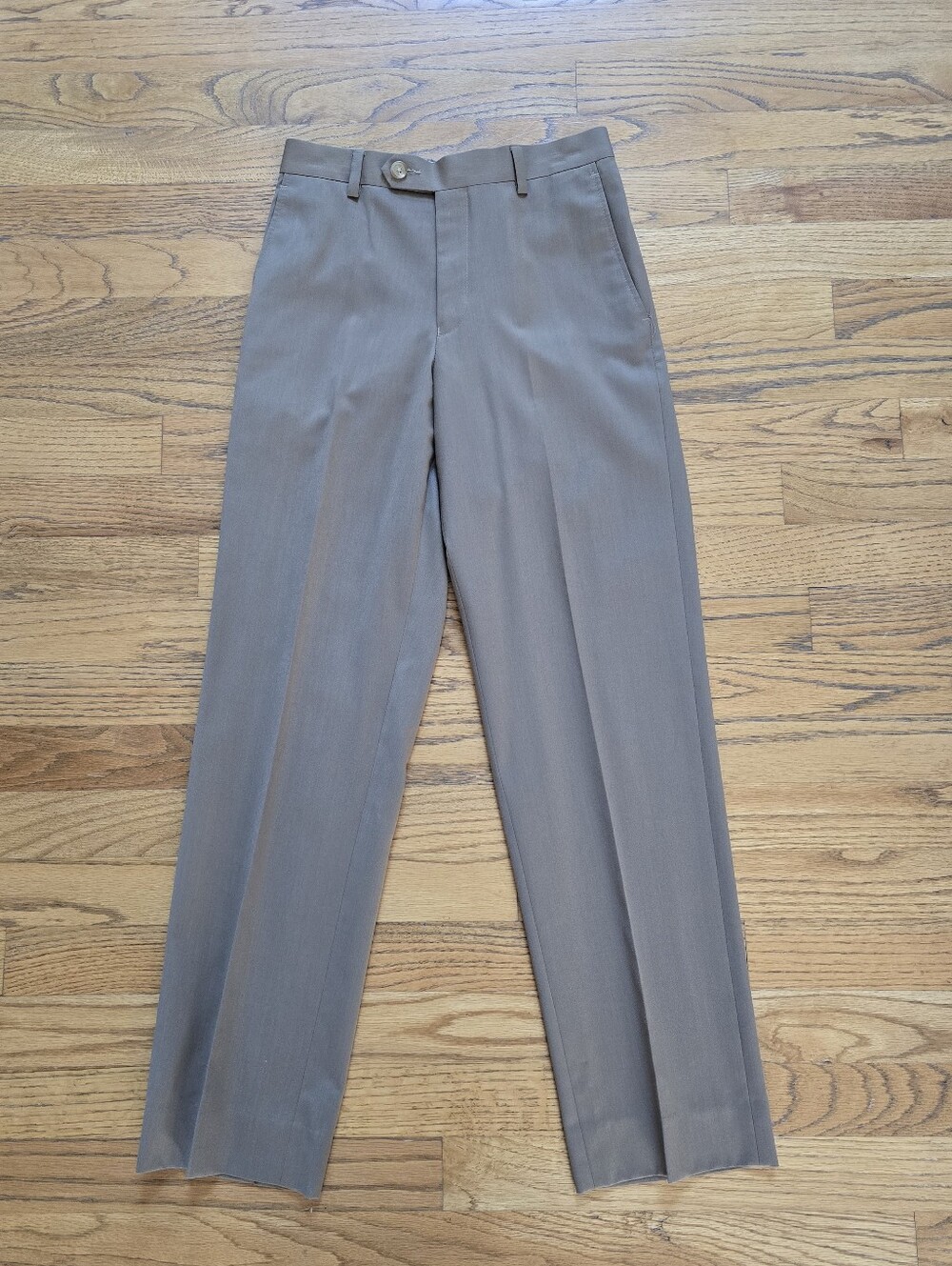 Lauren by Ralph Lauren Boy's Khaki Dress Pants - Flat FrontvTrousers